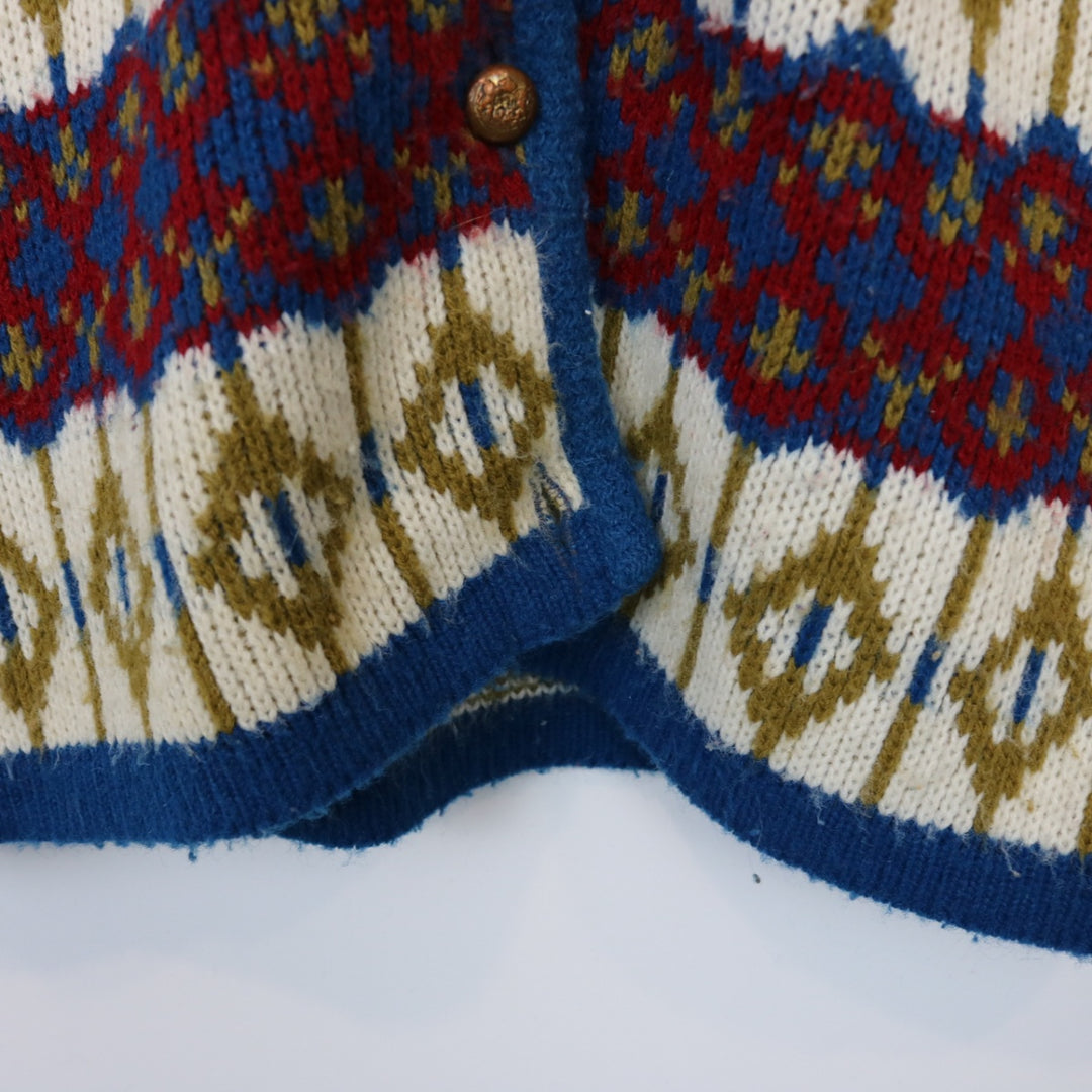 Vintage 60's Champion Patterned Wool Knit Cardigan - XS/S-NEWLIFE Clothing