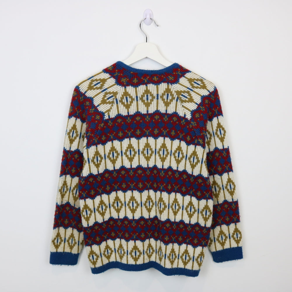 Vintage 60's Champion Patterned Wool Knit Cardigan - XS/S-NEWLIFE Clothing