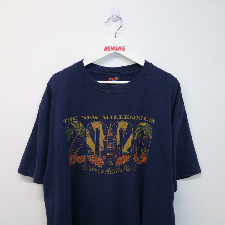 Vintage 2000 New Millenium Orlando Florida Tee - XL-NEWLIFE Clothing