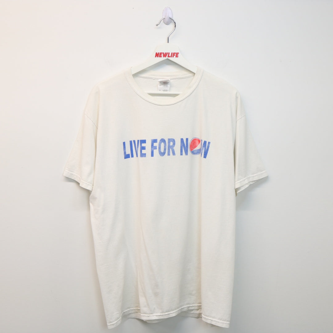 Vintage 00's Live For Now Pepsi Tee - XL-NEWLIFE Clothing