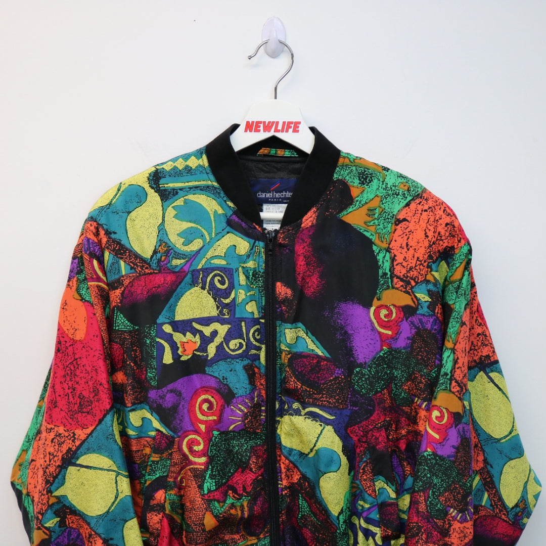 Vintage 80's Daniel Hechter Art Patterned Silk Jacket - L-NEWLIFE Clothing