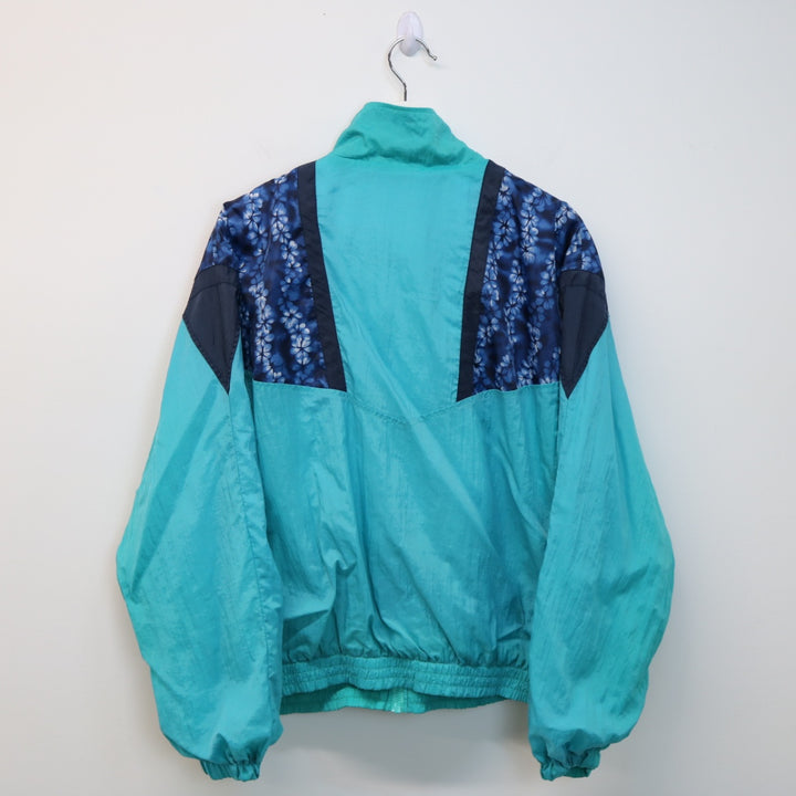 Vintage 90's Flower Patterned Windbreaker Jacket - L-NEWLIFE Clothing