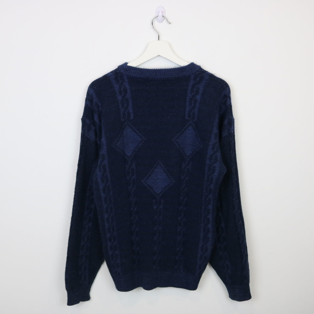 Vintage 90's Chams Patterned Knit Sweater - S-NEWLIFE Clothing