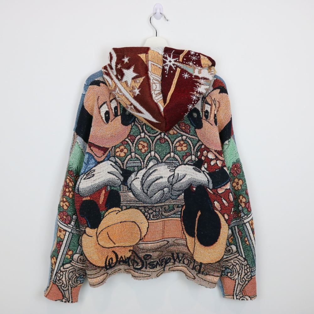 Reworked Vintage Disney World Tapestry Hoodie - L-NEWLIFE Clothing