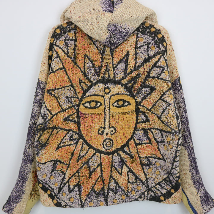 Reworked Vintage Sun Tapestry Hoodie - XL-NEWLIFE Clothing
