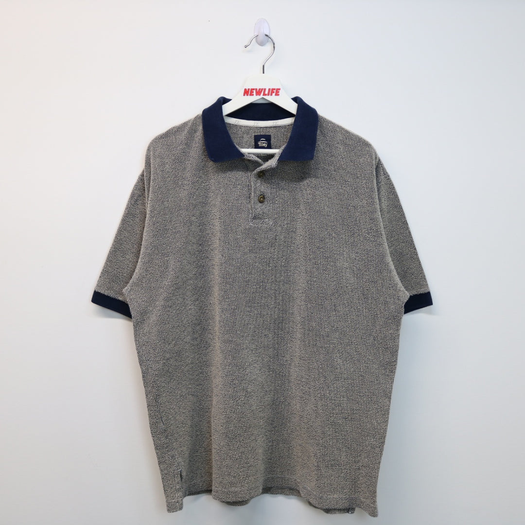 Vintage Terry Cloth Polo Shirt - L-NEWLIFE Clothing