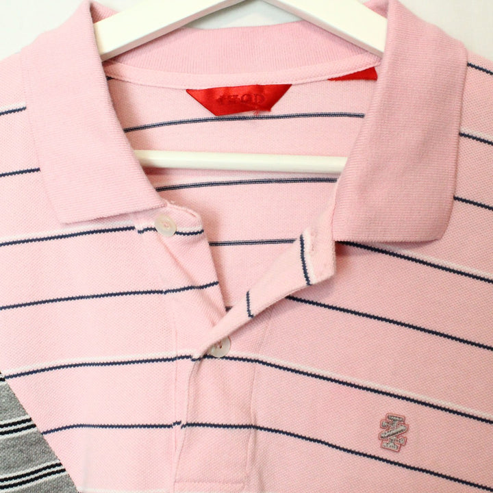 Reworked Vintage Striped Polo Shirt - L/XL-NEWLIFE Clothing
