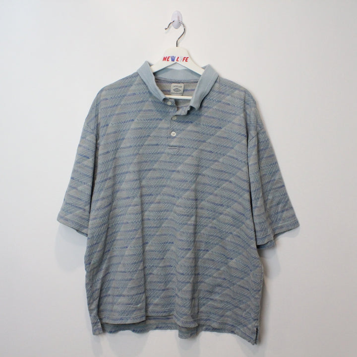 Vintage Patterned Polo Shirt - XXL-NEWLIFE Clothing