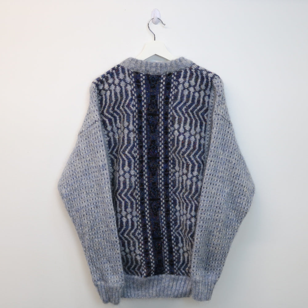 Vintage Wool Knit Patterned Sweater - M-NEWLIFE Clothing