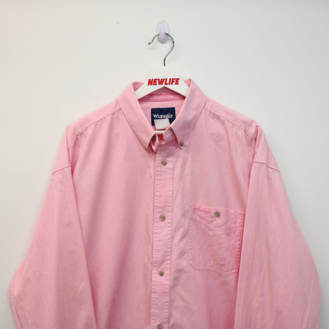 Vintage Wrangler Breast Cancer Western Button Up - XL-NEWLIFE Clothing