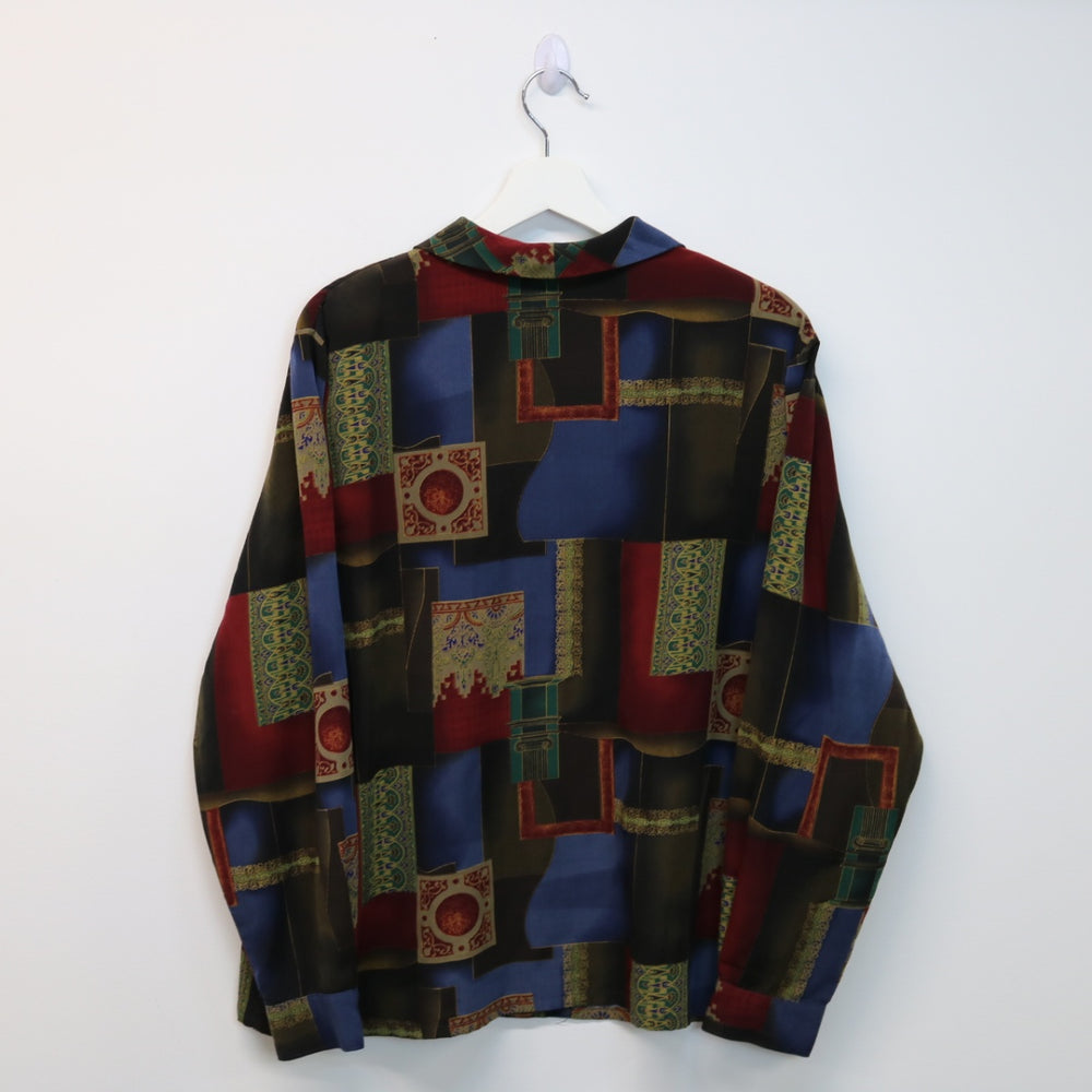 Vintage Patterned Long Sleeve Button Up - L-NEWLIFE Clothing