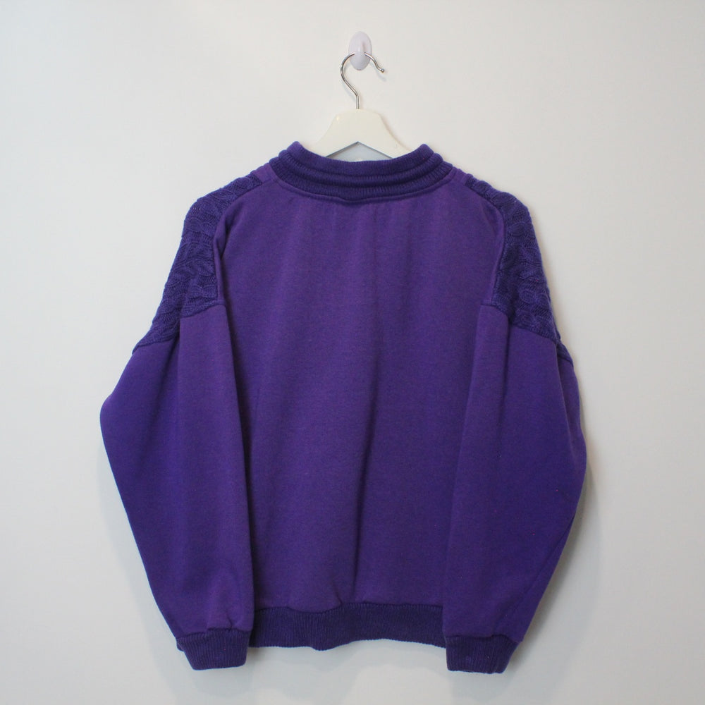 Vintage Cable Knit Mockneck Sweater - M-NEWLIFE Clothing