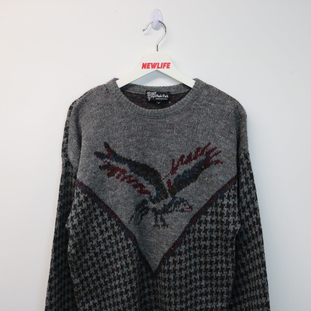 Vintage Eagle Patterned Knit Sweater - S-NEWLIFE Clothing