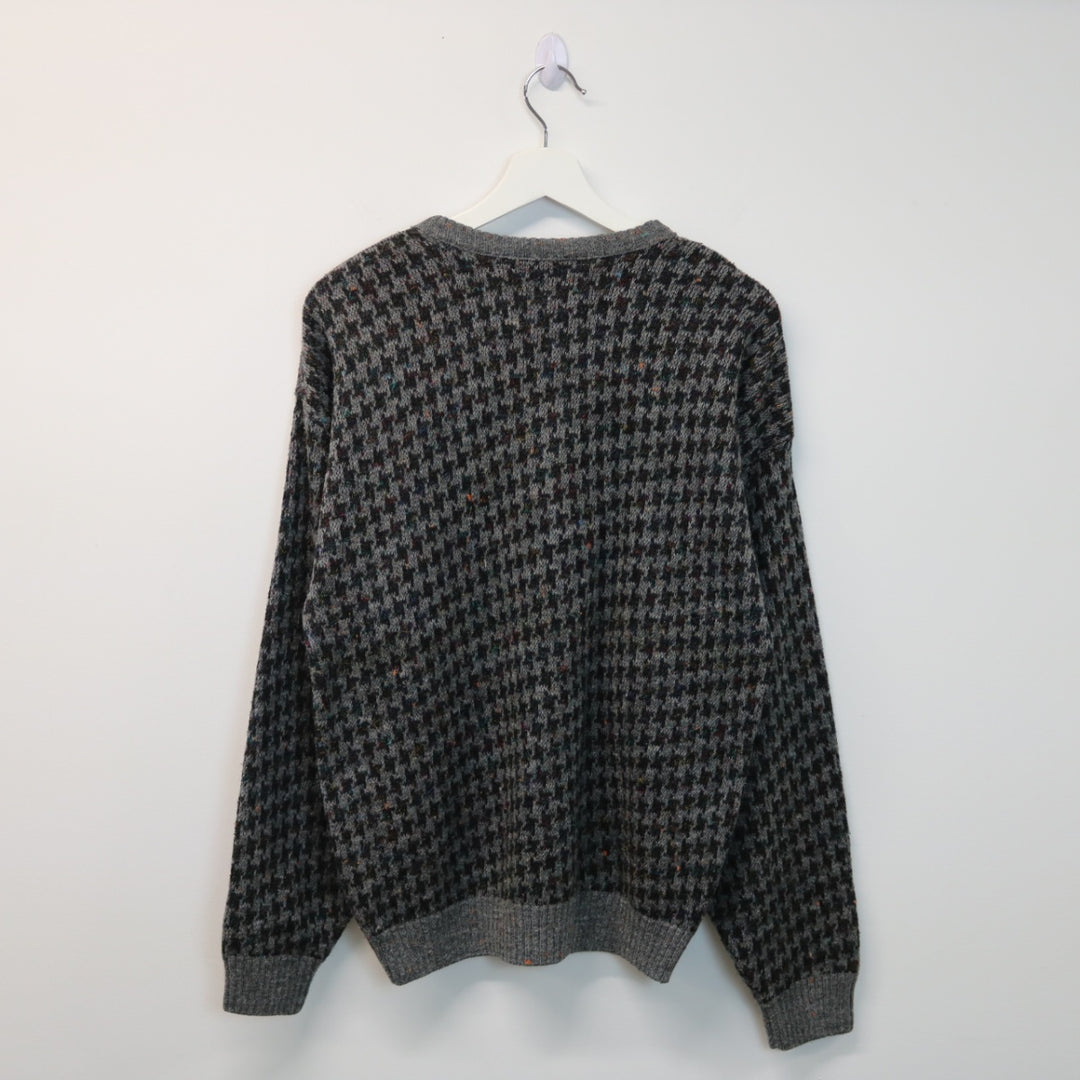 Vintage Eagle Patterned Knit Sweater - S-NEWLIFE Clothing