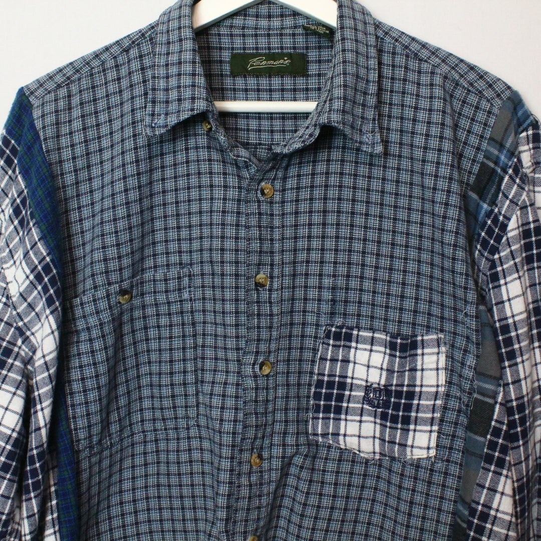 Vintage Reworked 5 Cut Flannel Button Up Shirt - XL/XXL-NEWLIFE Clothing