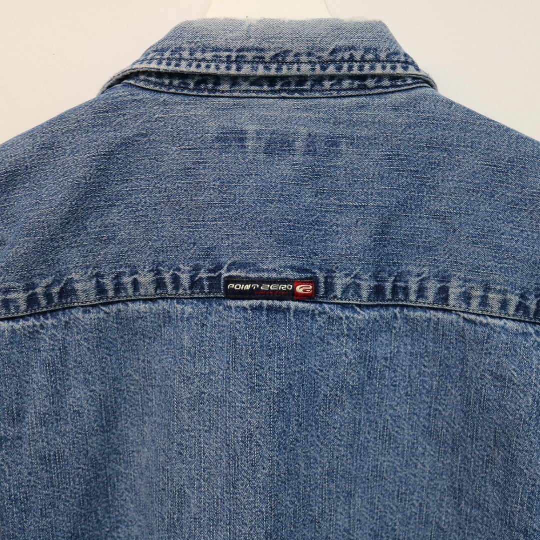 Vintage Point Zero Denim Button Up - L-NEWLIFE Clothing