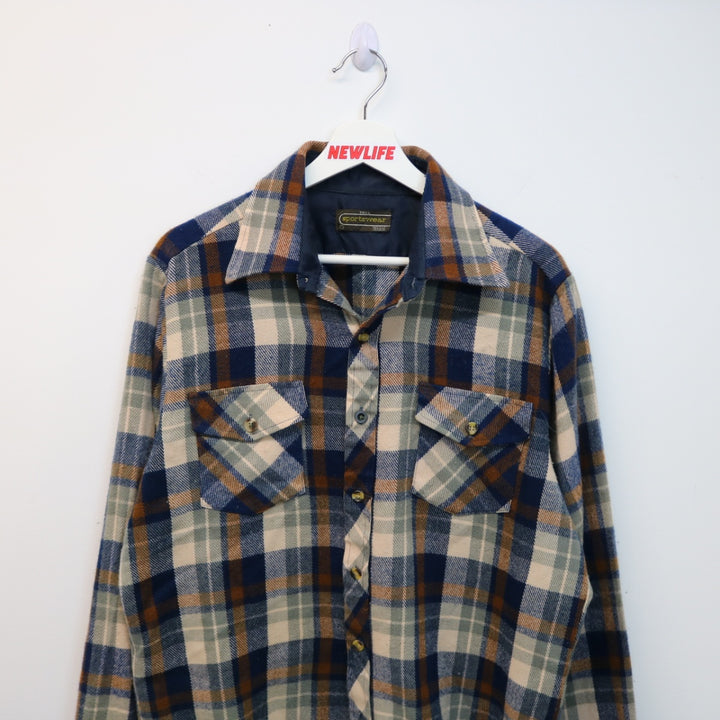Vintage Sears Plaid Flannel Button Up - L-NEWLIFE Clothing