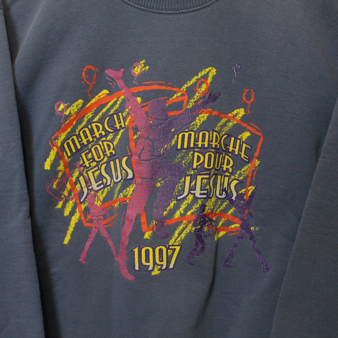 Vintage 1997 March for Jesus Crewneck - S-NEWLIFE Clothing