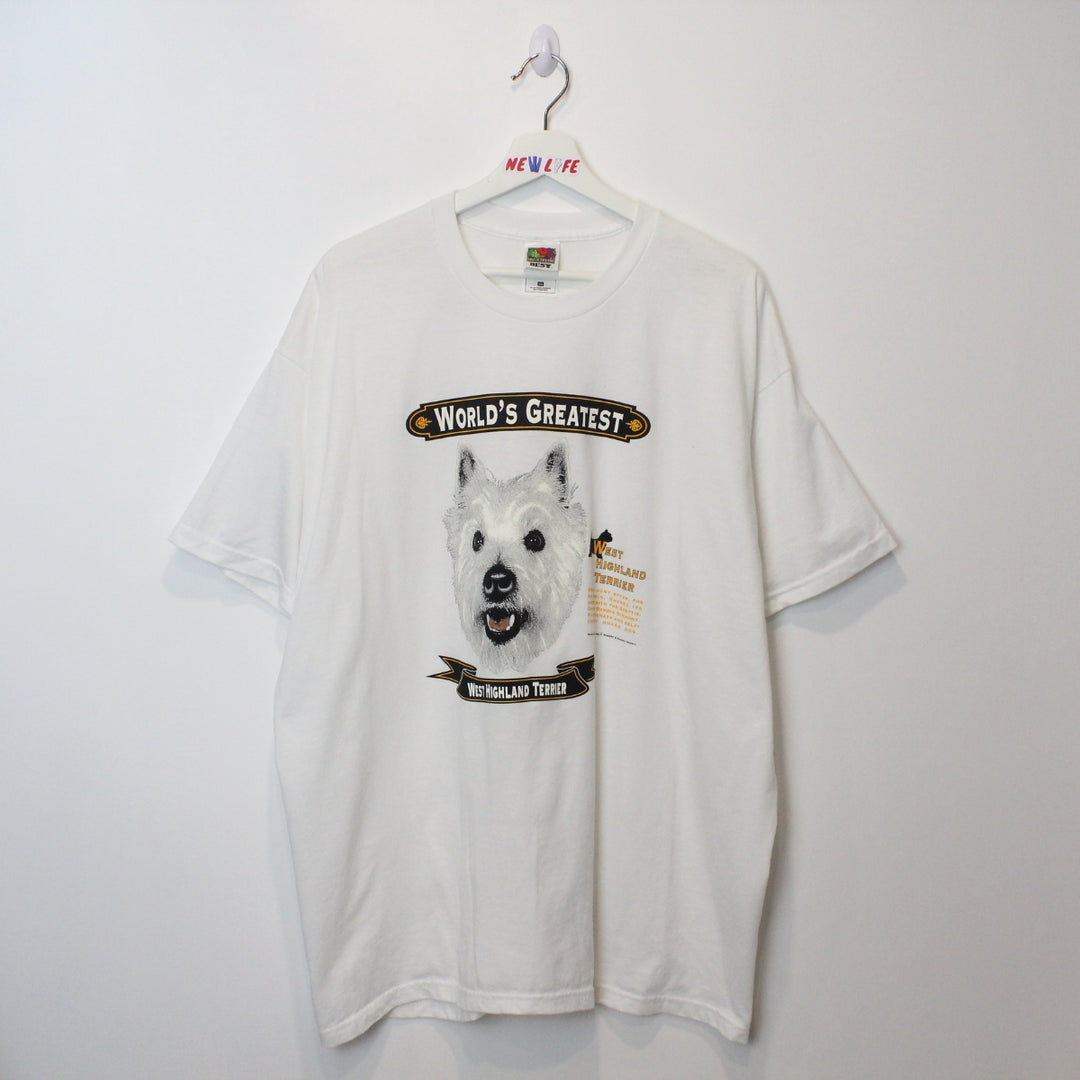 Vintage 90's Worlds Greatest West Highland Terrier Tee - XXL-NEWLIFE Clothing