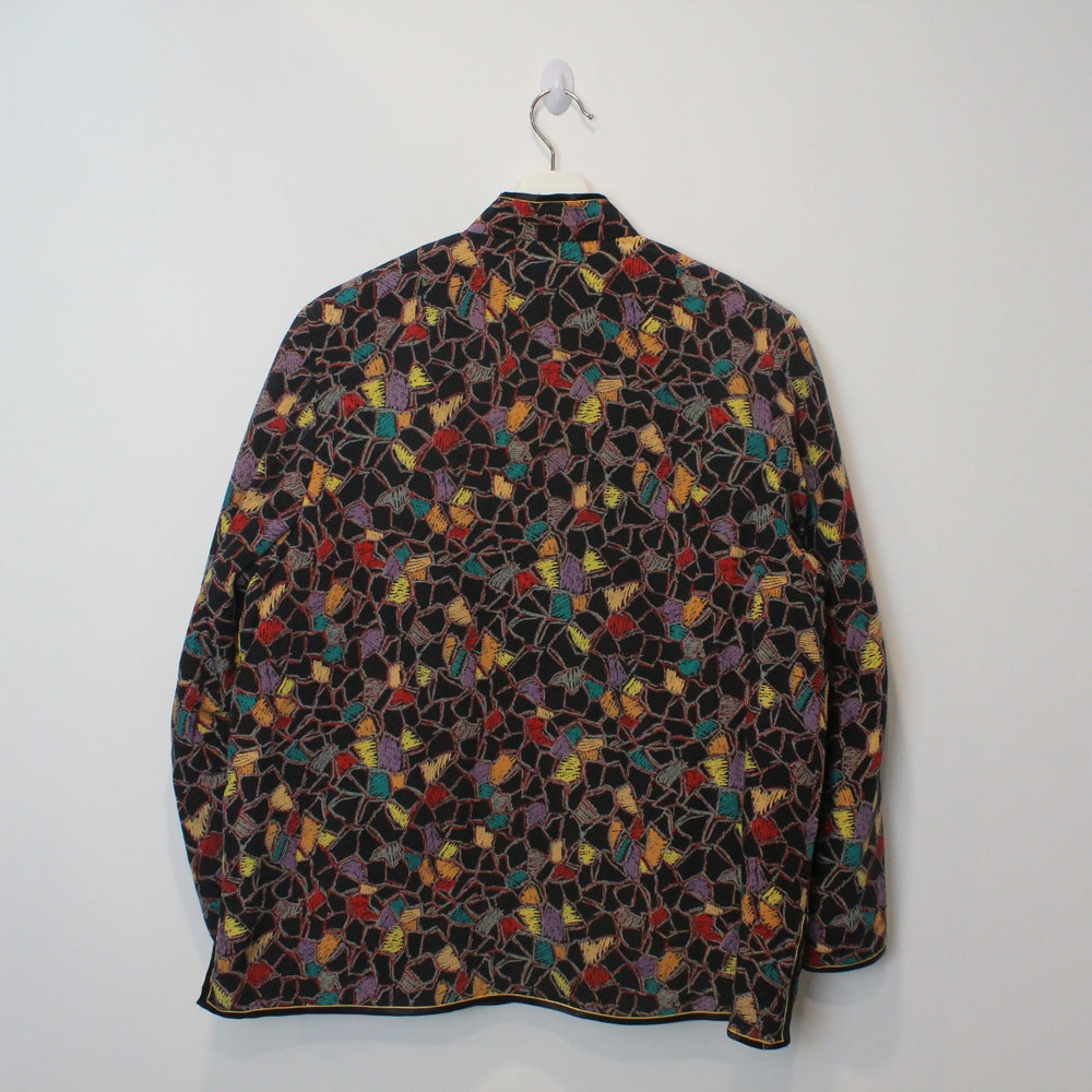 Vintage Patterned Frog Closure Jacket - M-NEWLIFE Clothing