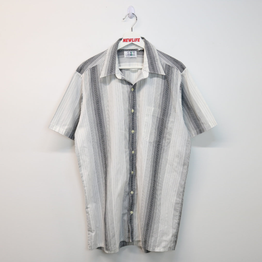 Vintage Striped Short Sleeve Button Up - L-NEWLIFE Clothing
