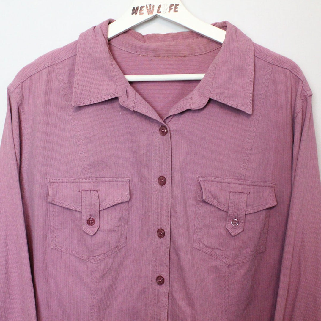 Vintage Textured Button Up - XL-NEWLIFE Clothing