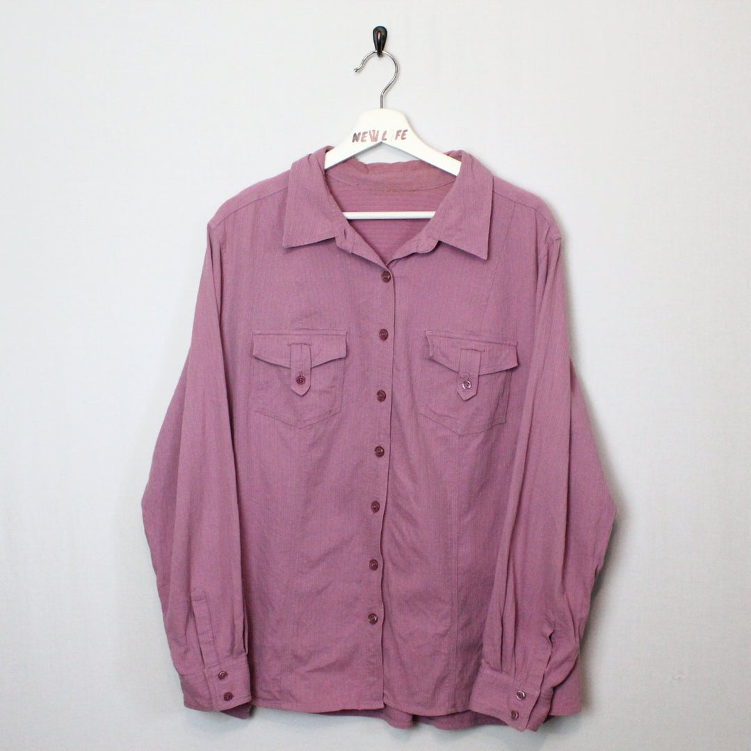 Vintage Textured Button Up - XL-NEWLIFE Clothing