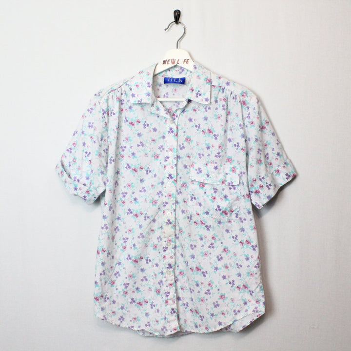 Vintage Floral Short Sleeve Button Up - S-NEWLIFE Clothing