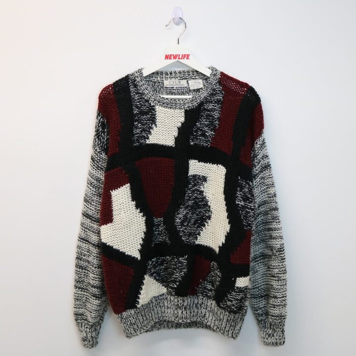 Vintage Patterned Knit Sweater - M/L-NEWLIFE Clothing