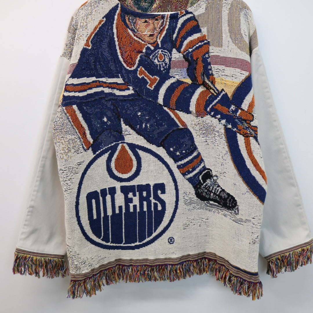 Reworked Vintage Edmonton Oilers Tapestry Sweater - M-NEWLIFE Clothing