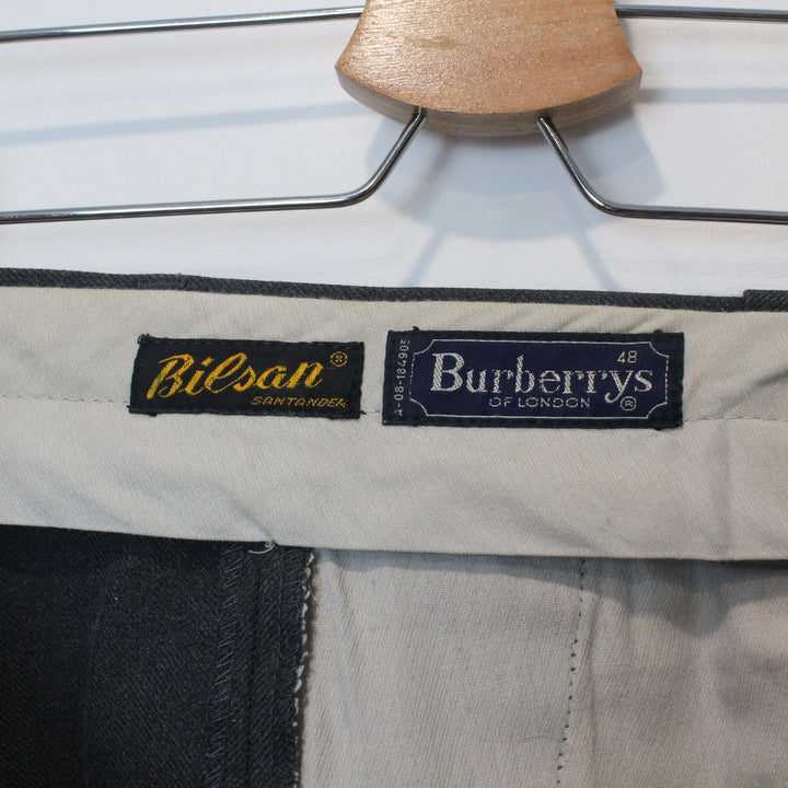 Vintage 80's Burberry Pleated Trousers - 35"-NEWLIFE Clothing