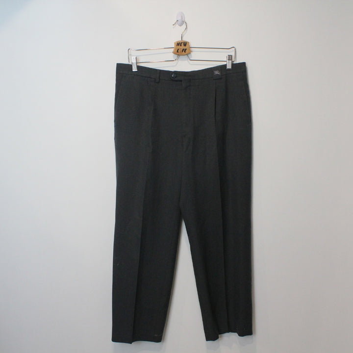Vintage 80's Burberry Pleated Trousers - 35"-NEWLIFE Clothing