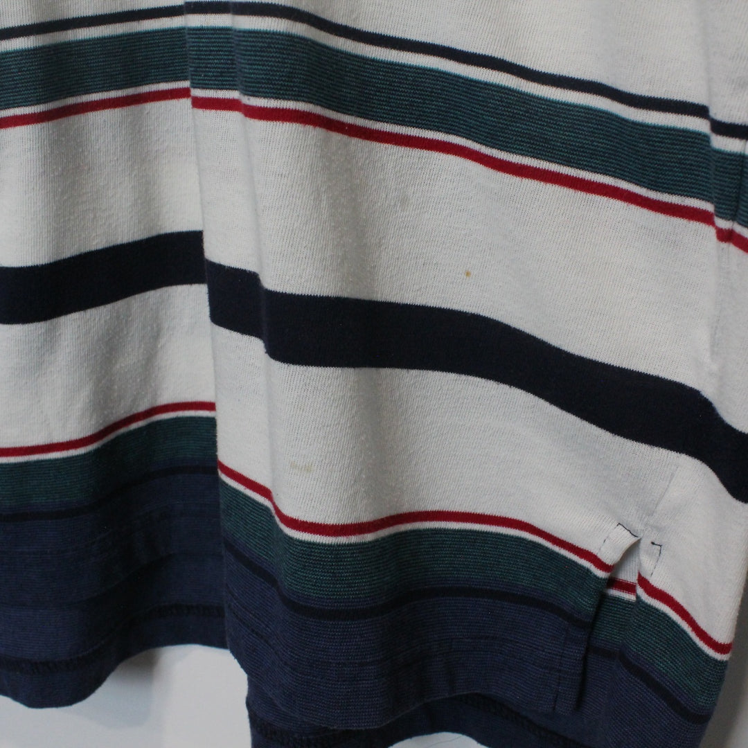 Vintage Striped Polo Shirt - L-NEWLIFE Clothing