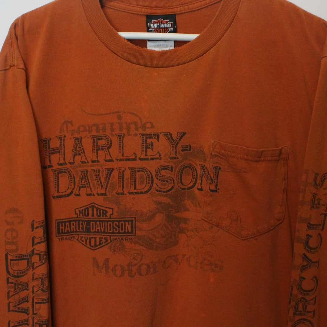 Vintage Harley Davidson Edmonton Long Sleeve Tee - L-NEWLIFE Clothing
