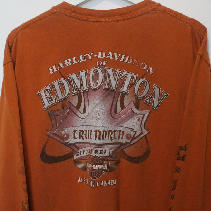 Vintage Harley Davidson Edmonton Long Sleeve Tee - L-NEWLIFE Clothing