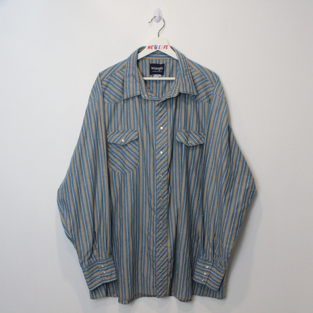 Vintage Wrangler Striped Western Button Up - 3XL-NEWLIFE Clothing