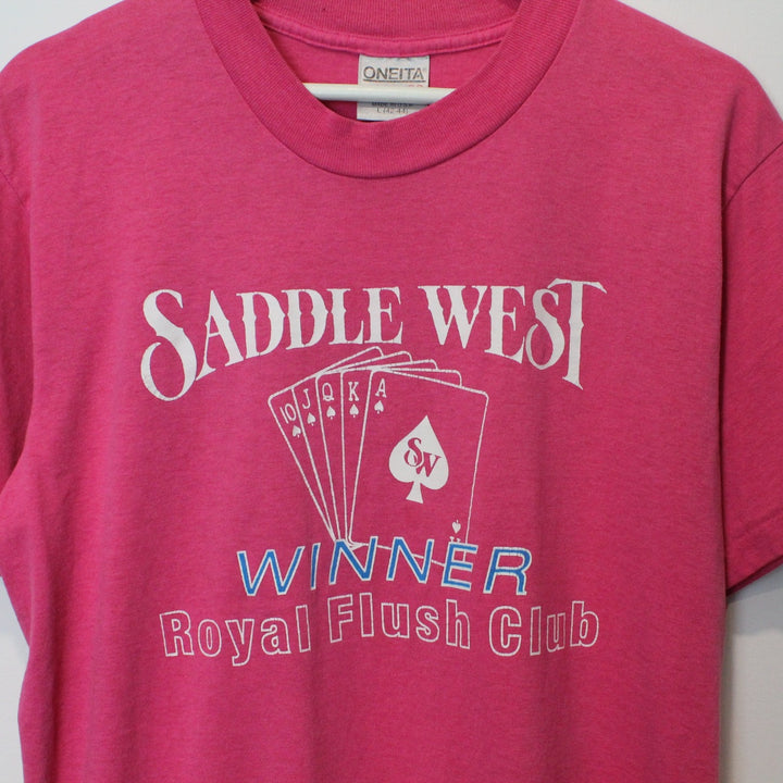 Vintage Saddle West Royal Flush Casino Tee - M-NEWLIFE Clothing