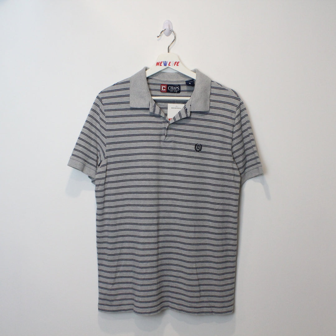 Vintage Chaps Striped Polo Shirt - M-NEWLIFE Clothing