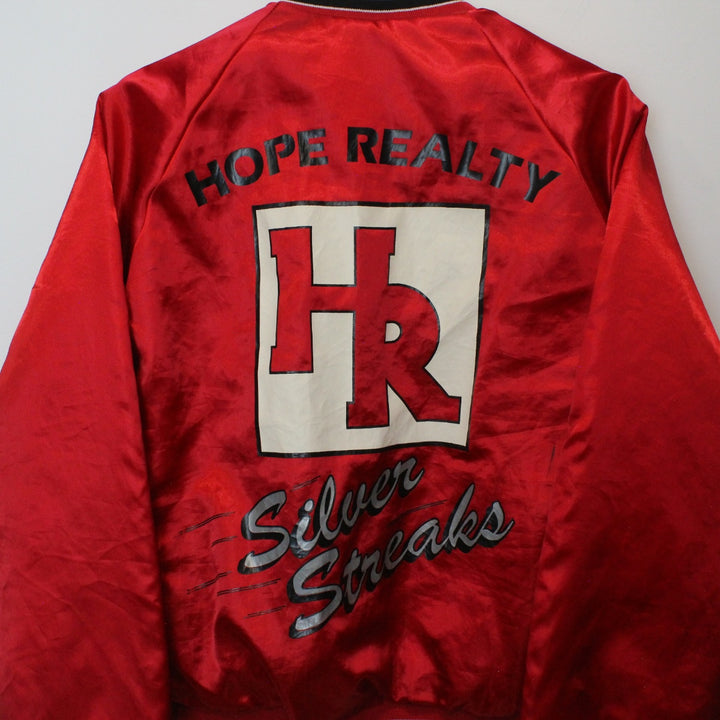 Vintage Satin Hope Realty Bomber Jacket - M-NEWLIFE Clothing