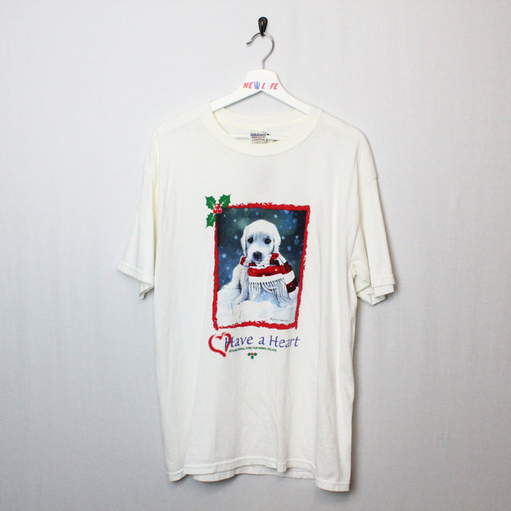 Vintage Have a Heart Puppy Tee - L-NEWLIFE Clothing