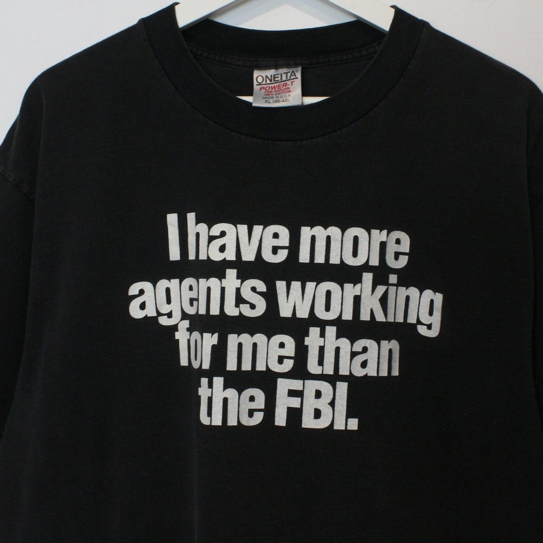 Vintage 90's Commence FBI Tee - L-NEWLIFE Clothing