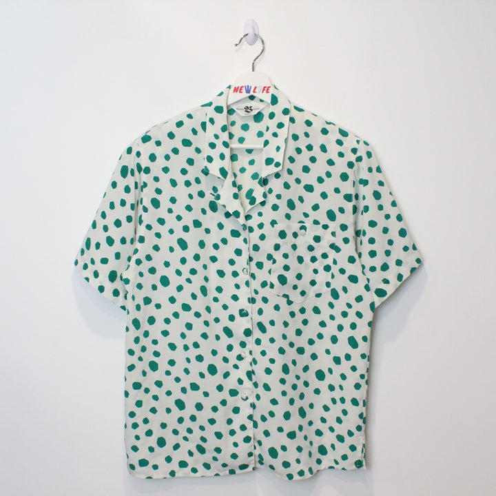 Vintage Polka Dot Short Sleeve Button Up - M-NEWLIFE Clothing