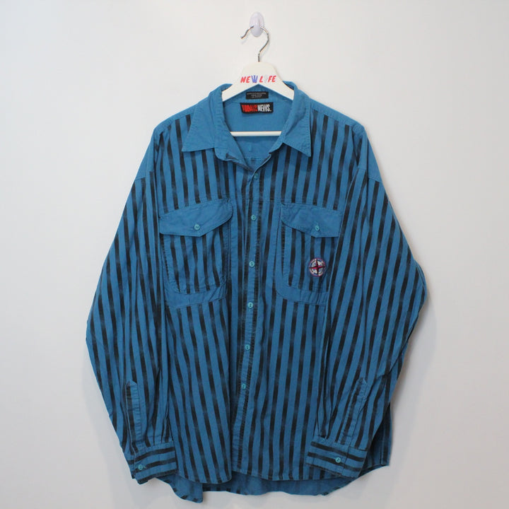 Vintage Striped Button Up - XL-NEWLIFE Clothing