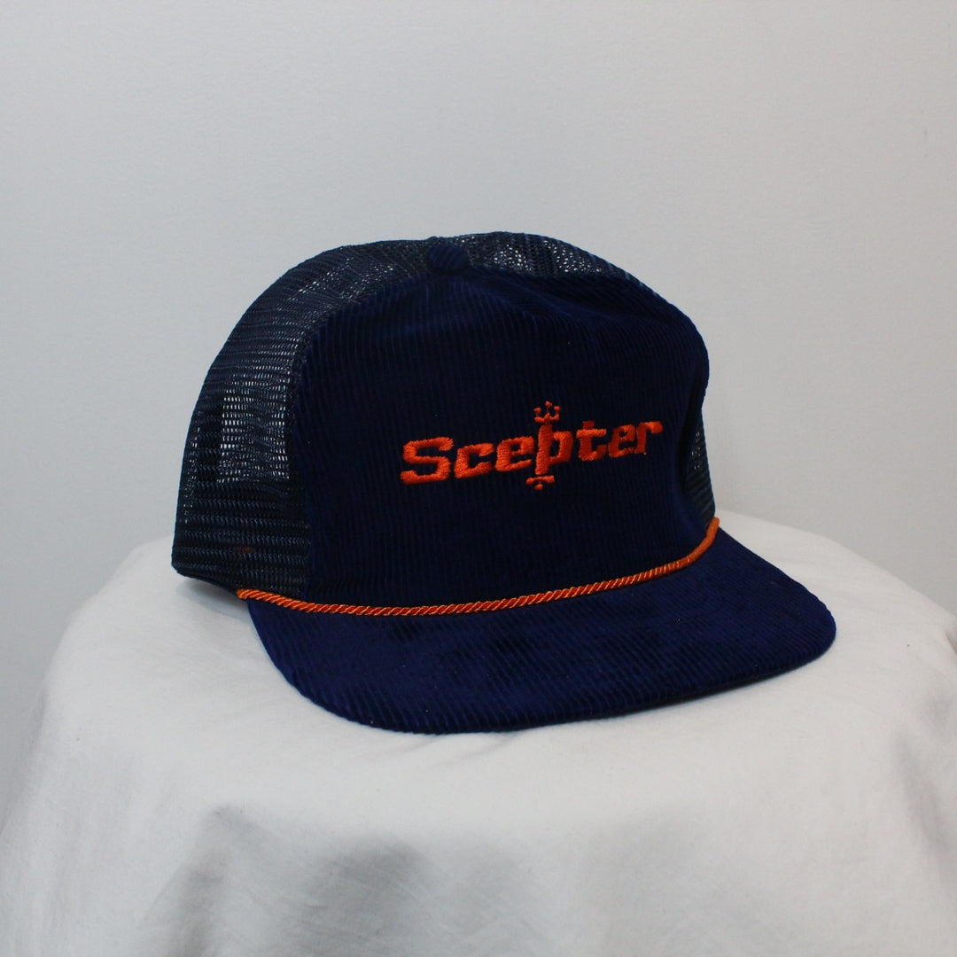 Vintage 80's Scepter Corduroy Trucker Hat - OS-NEWLIFE Clothing