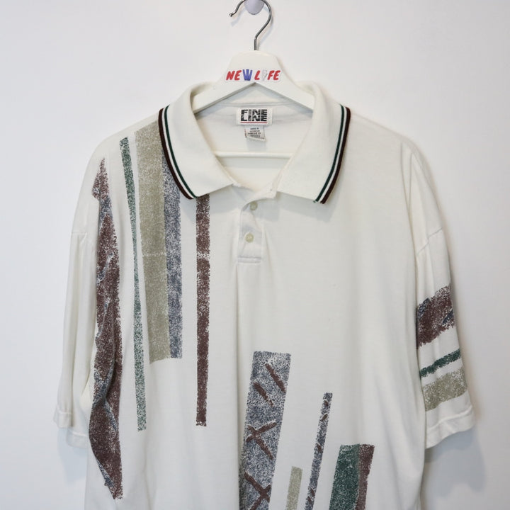 Vintage Patterned Polo Shirt - XL-NEWLIFE Clothing