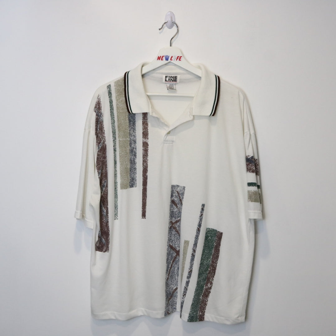 Vintage Patterned Polo Shirt - XL-NEWLIFE Clothing