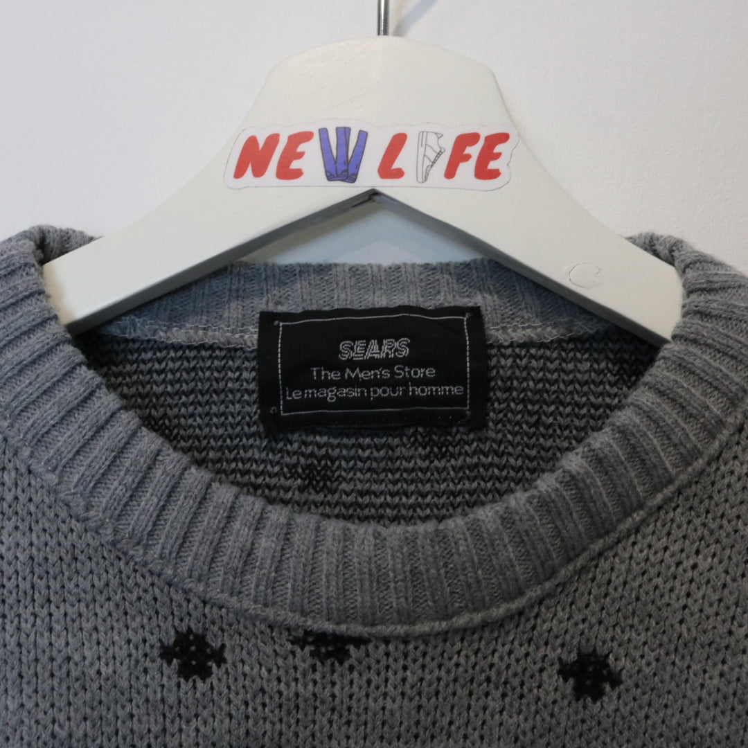 Vintage Patterned Knit Sweater - L-NEWLIFE Clothing