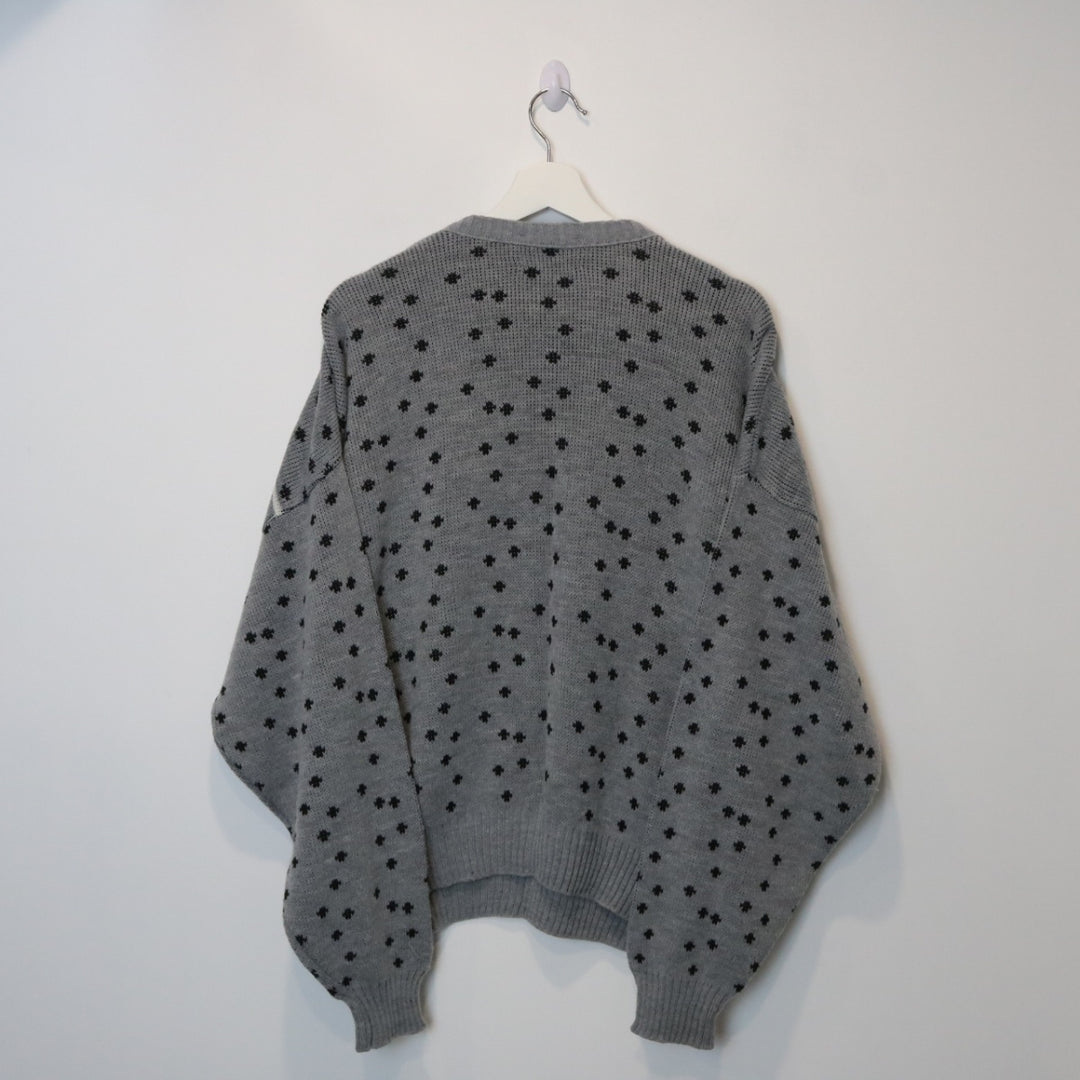 Vintage Patterned Knit Sweater - L-NEWLIFE Clothing