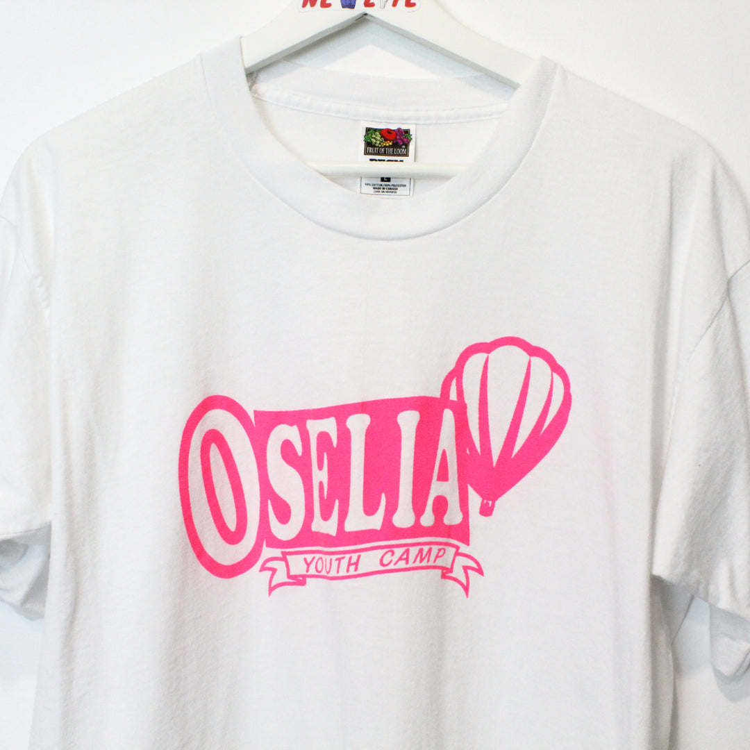 Vintage 90's Oselia Youth Camp Tee - L-NEWLIFE Clothing