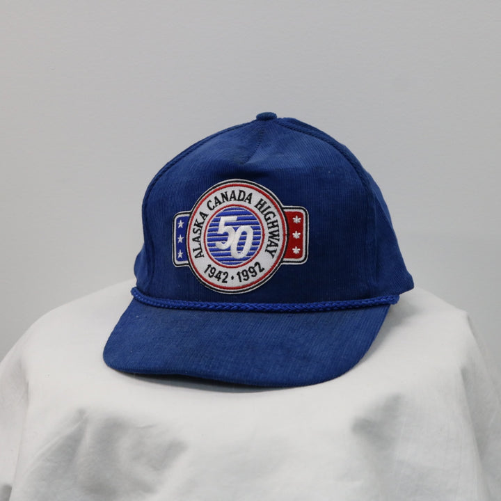 Vintage 1992 Alaska Canada Highway Corduroy Hat - OS-NEWLIFE Clothing
